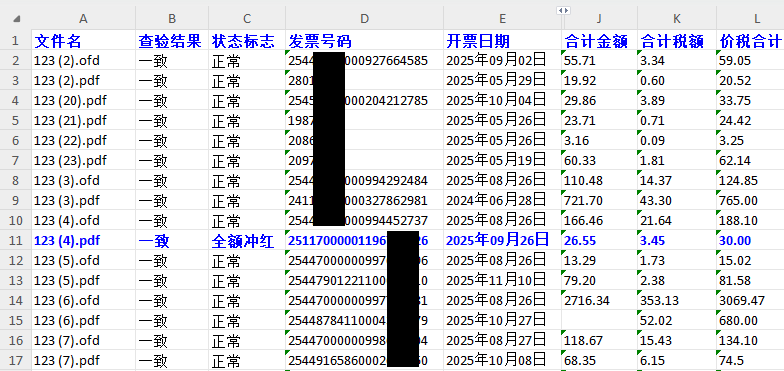 汇总表